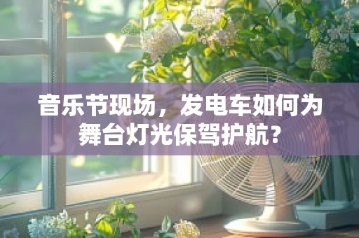 音乐节现场，发电车如何为舞台灯光保驾护航？