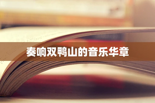 奏响双鸭山的音乐华章