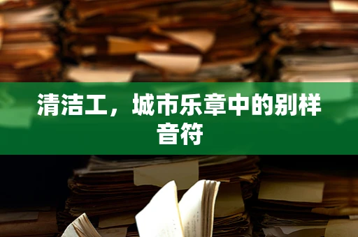 清洁工，城市乐章中的别样音符