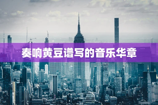 奏响黄豆谱写的音乐华章