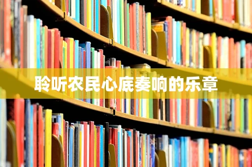 聆听农民心底奏响的乐章