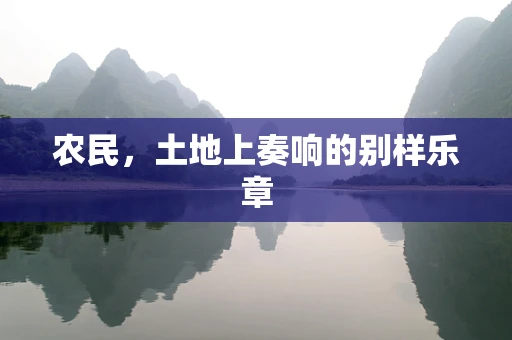 农民，土地上奏响的别样乐章