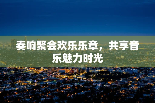 奏响聚会欢乐乐章，共享音乐魅力时光