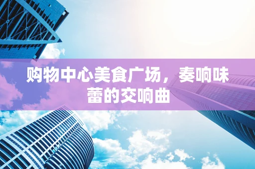 购物中心美食广场，奏响味蕾的交响曲