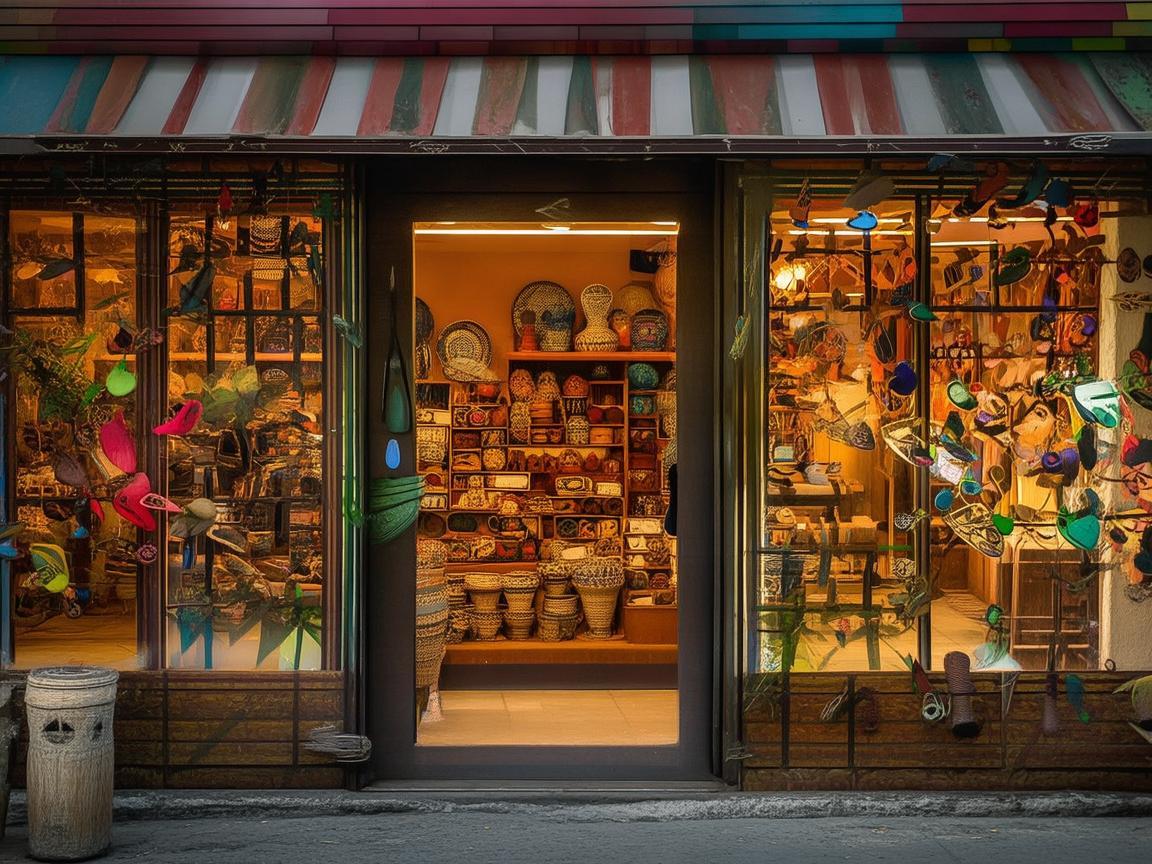 文化街手工艺品店，音符跃动的艺术角落