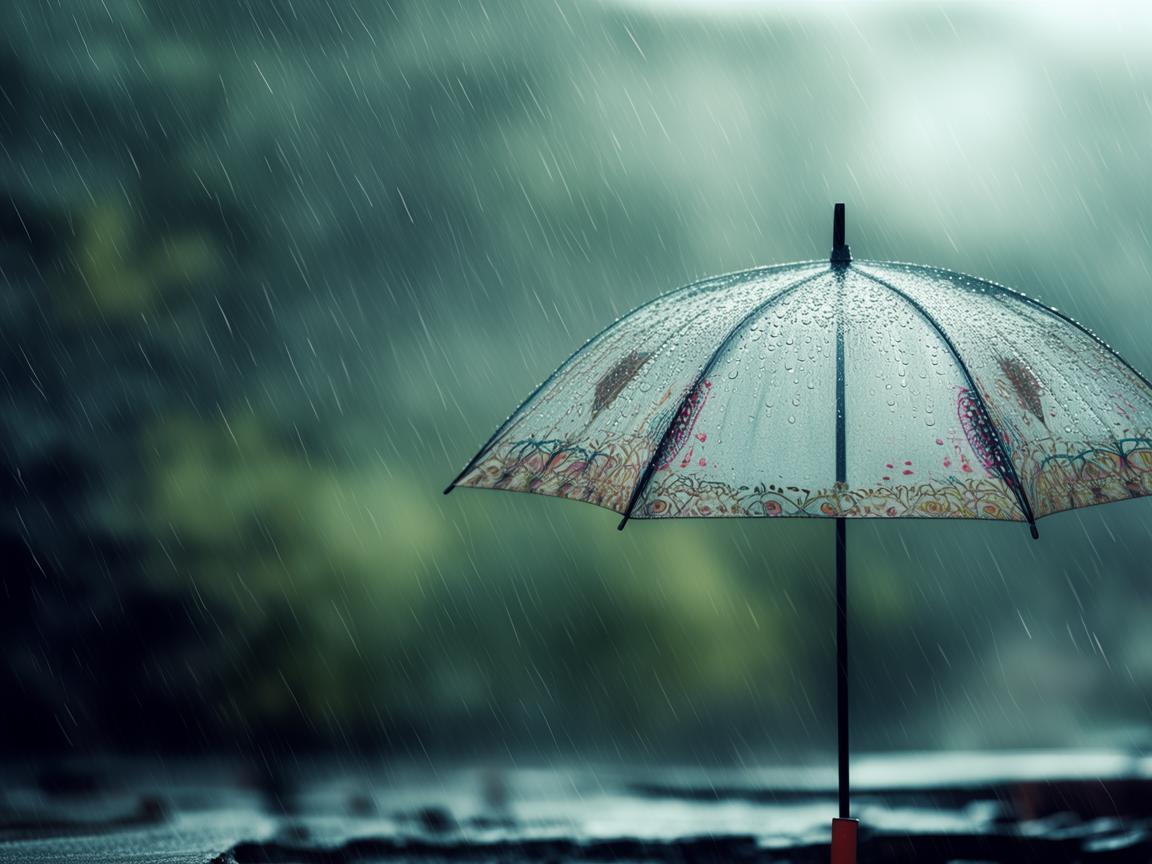 雨中的雨伞，奏响别样乐章