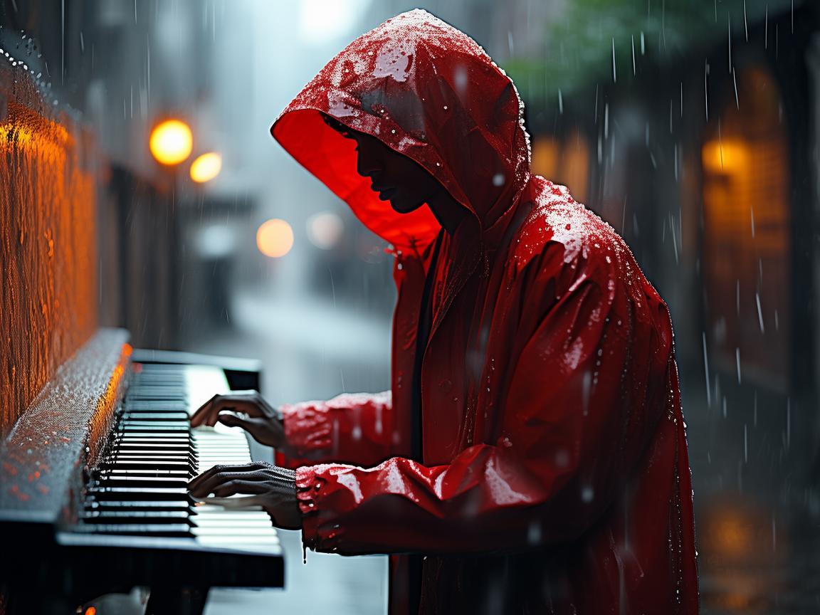 雨衣下的旋律，音乐家如何在雨中保持演奏的激情与专业？