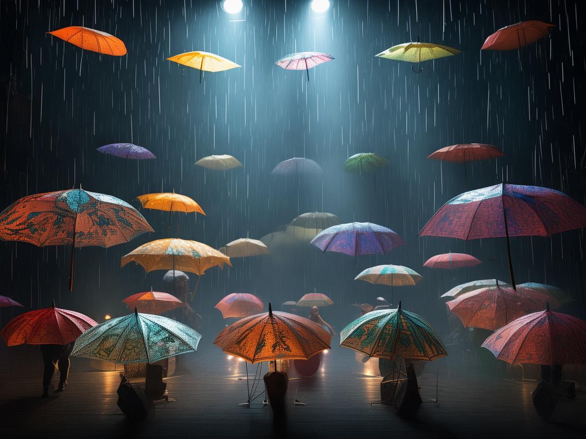 音乐舞台上的伞之谜，如何巧妙利用雨伞为现场演出增添独特氛围？