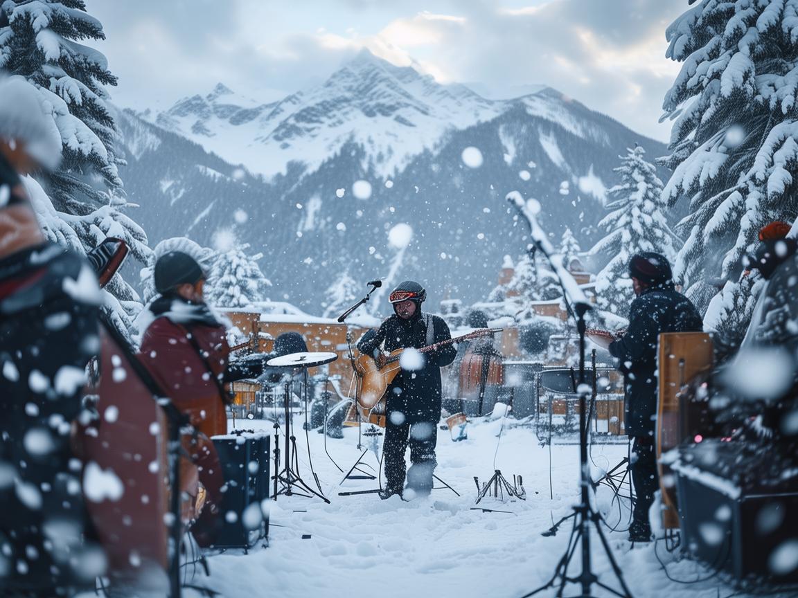 音乐与雪域奇缘，滑雪场上的现场演奏挑战