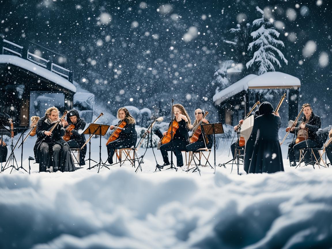 雪中旋律，大雪天气下音乐表演的挑战与魅力