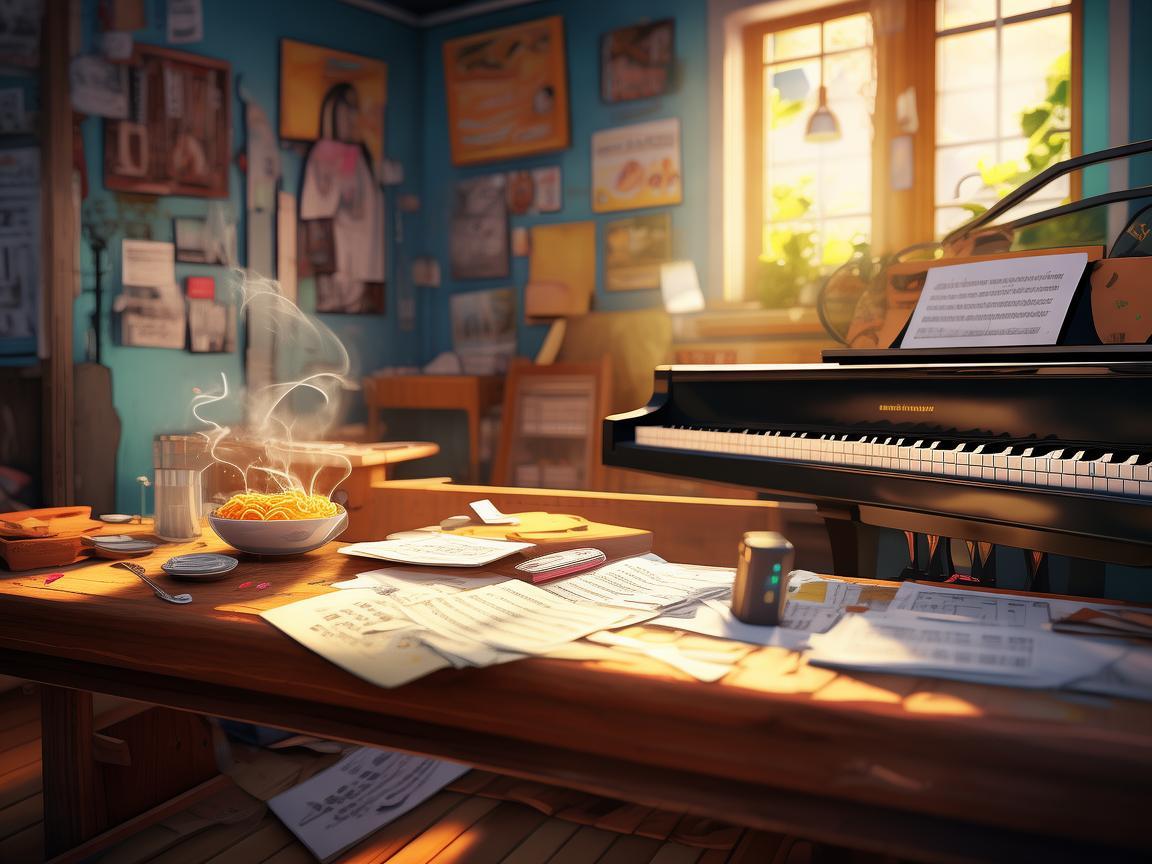 音乐创作中的方便面灵感时刻，即兴创作的意外惊喜