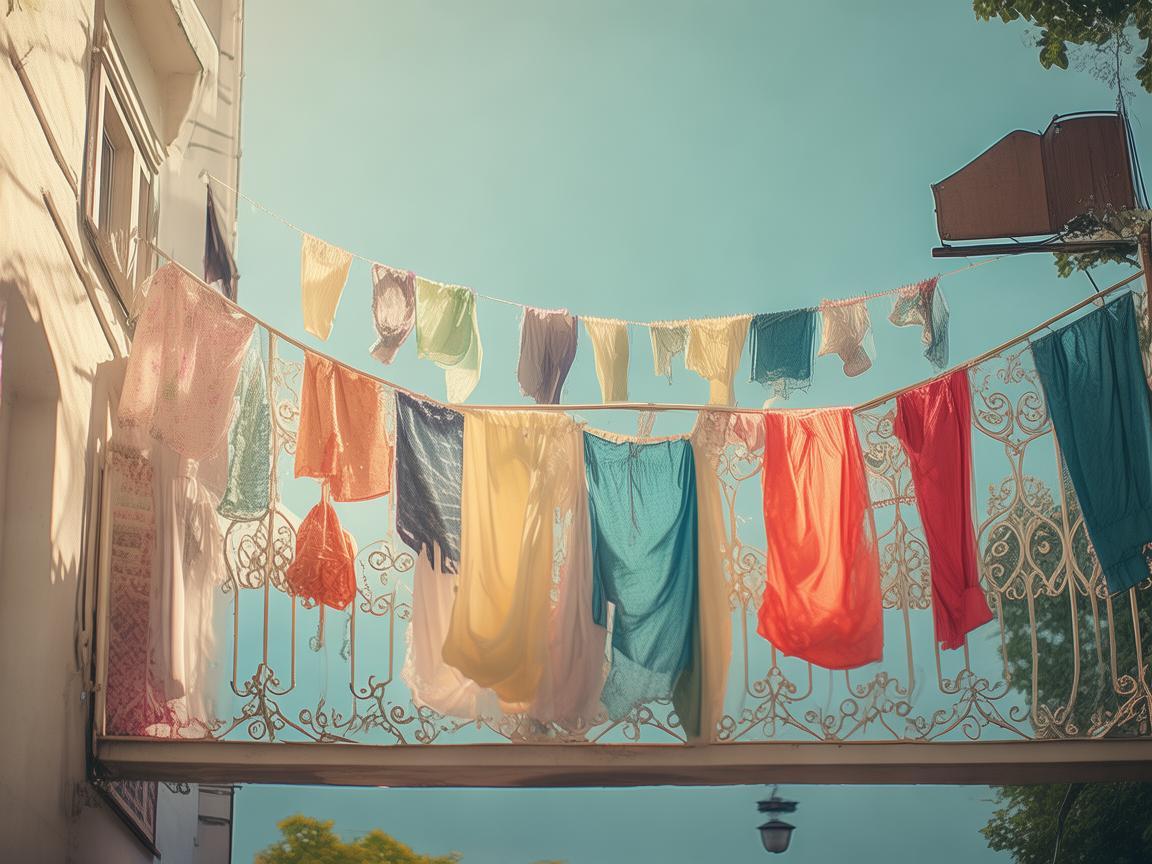 阳台晾衣架上的音乐畅想 阳台晾衣架上的音乐畅想