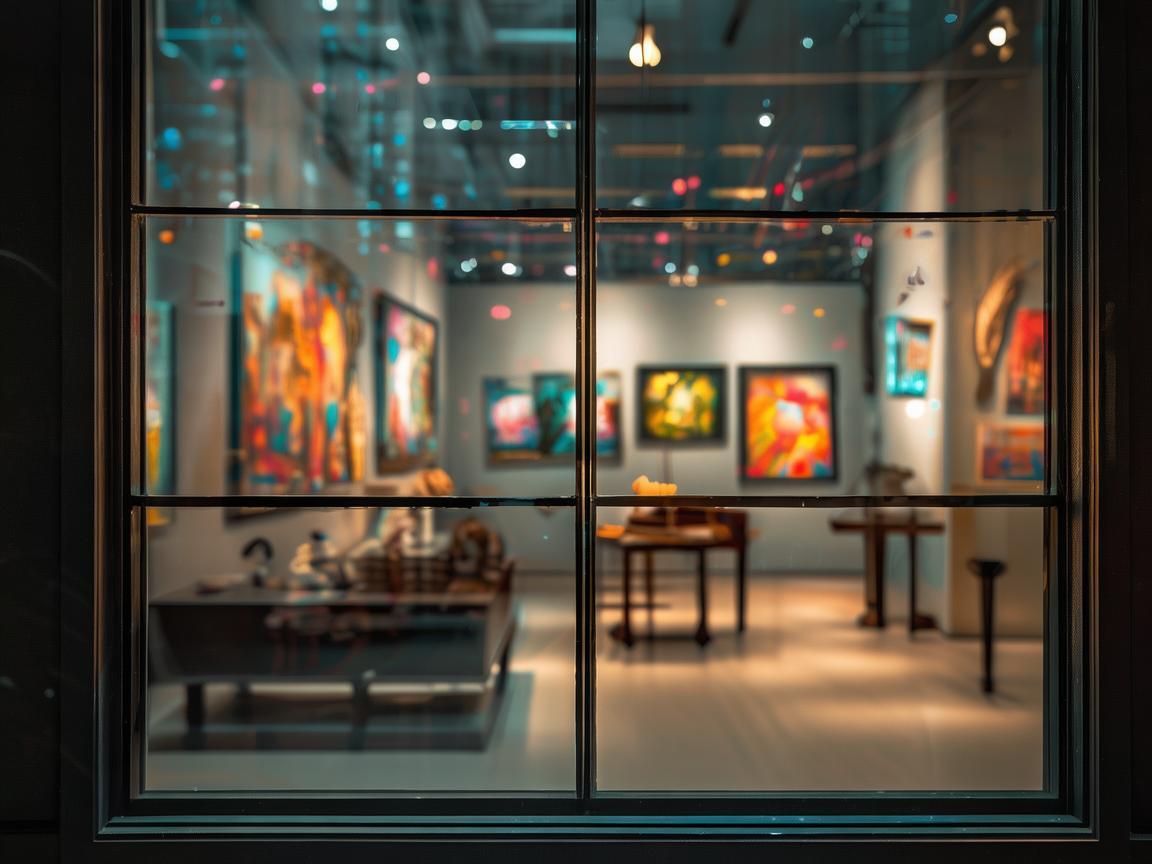 透过艺术品店橱窗,聆听音乐的回响 透过艺术品店橱窗,聆听音乐的回响