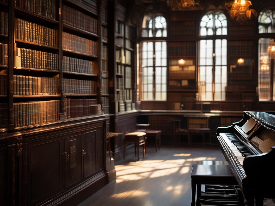 图书馆阅览室，音乐灵感的静谧港湾